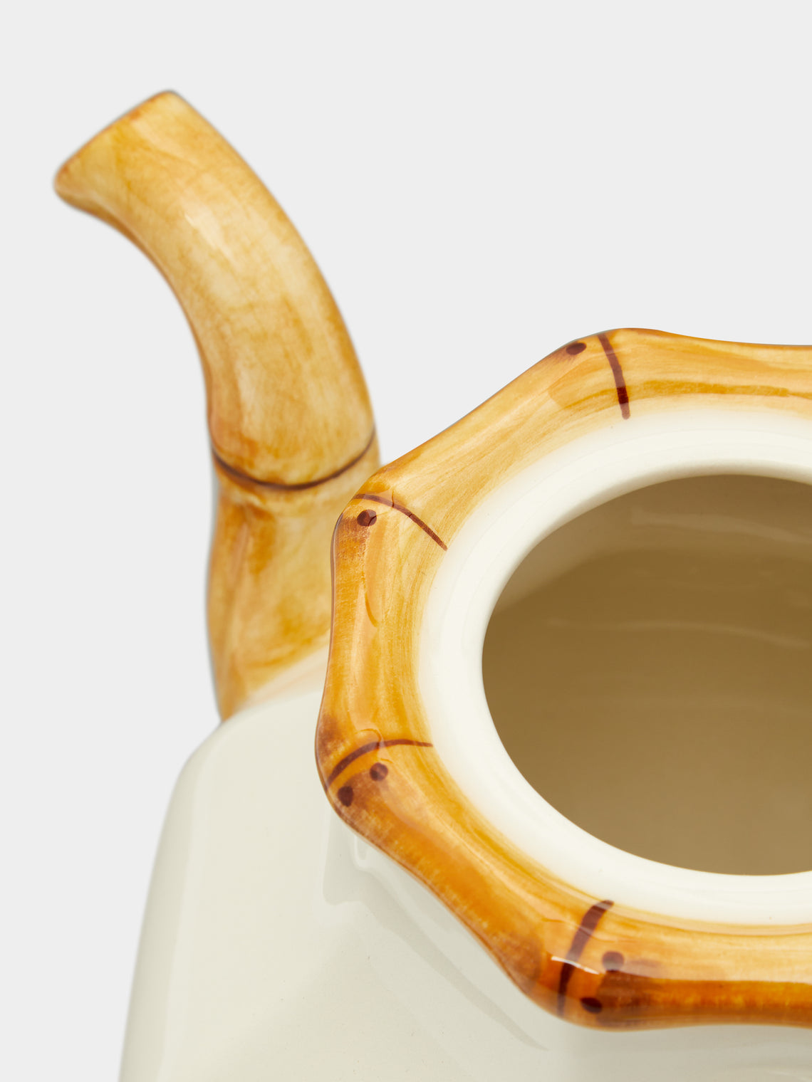 Este Ceramiche - Bamboo Hand-Painted Ceramic Teapot -  - ABASK
