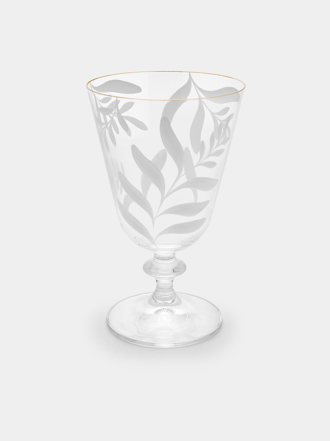 Los Vasos De Agua Clara Saanen Hand-Painted Crystal Stemmed Glasses (Set of 6)