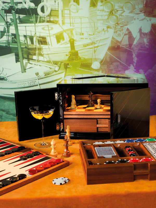 Agresti - Ebony Backgammon, Chess, Checkers and Poker Compendium -  - ABASK