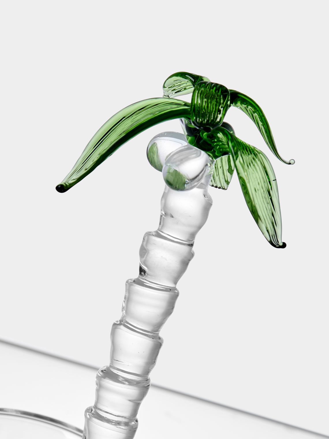 Casarialto - Portofino Palm Tree Hand-Blown Glass Salt and Pepper Holder - Clear - ABASK