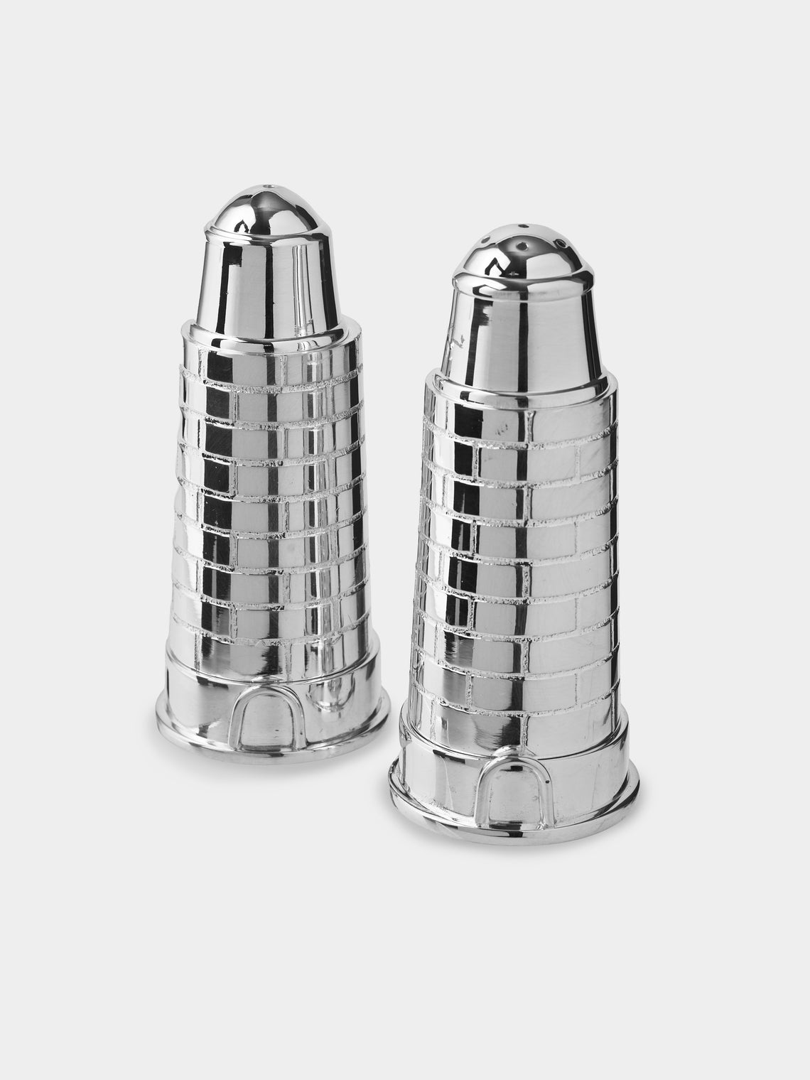Au Bain Marie - Lighthouse Silver-Plated Salt and Pepper Shakers - Silver - ABASK - 