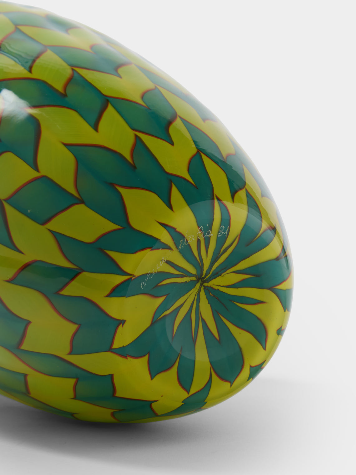 Antique and Vintage - 1980s James Carpenter for Venini Calabash Glass Vase - Yellow - ABASK