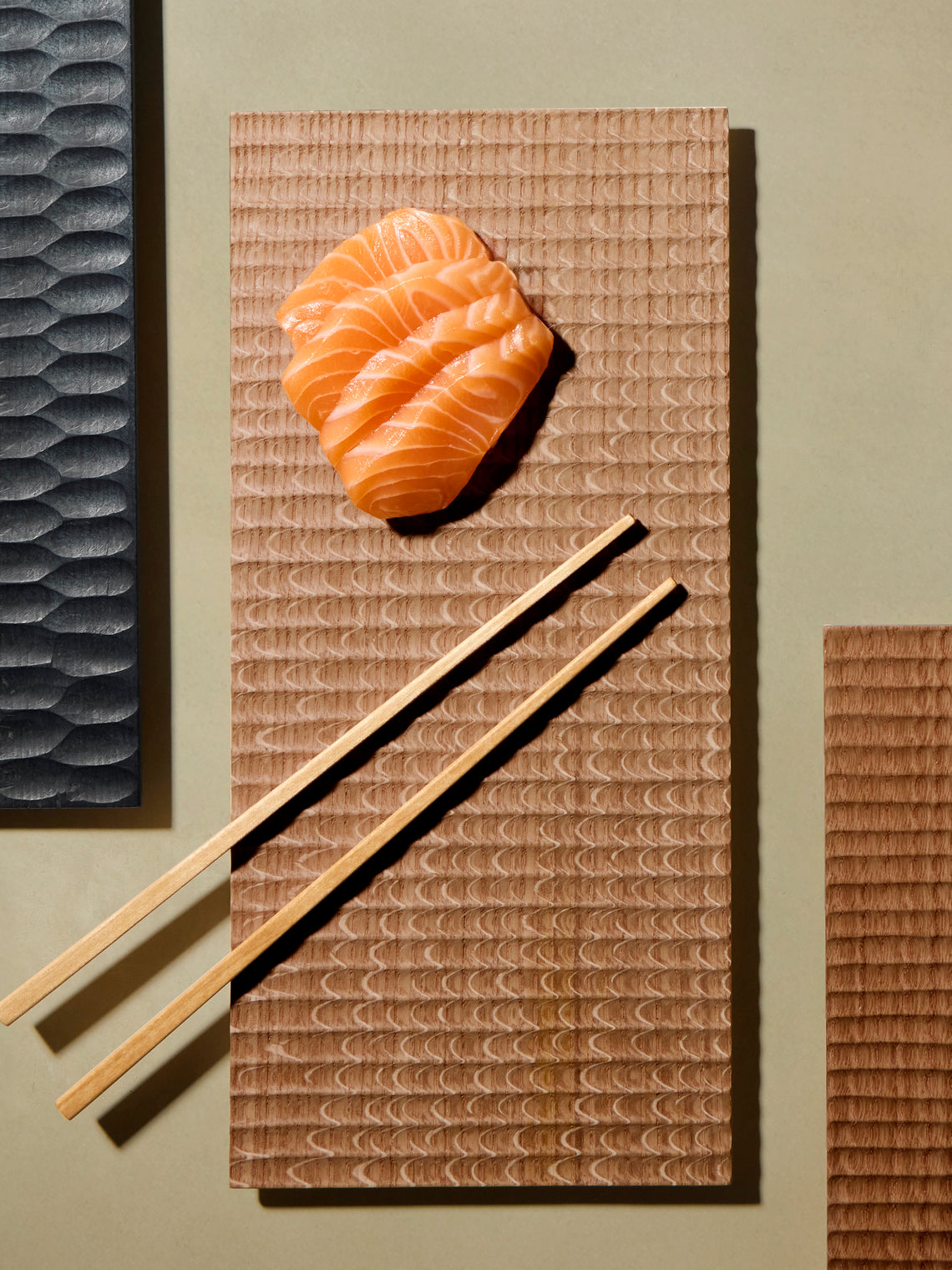 Mori Kougei - Tsuki-Jiri Oak Sushi Plate (12in/30cm) - Brown - ABASK