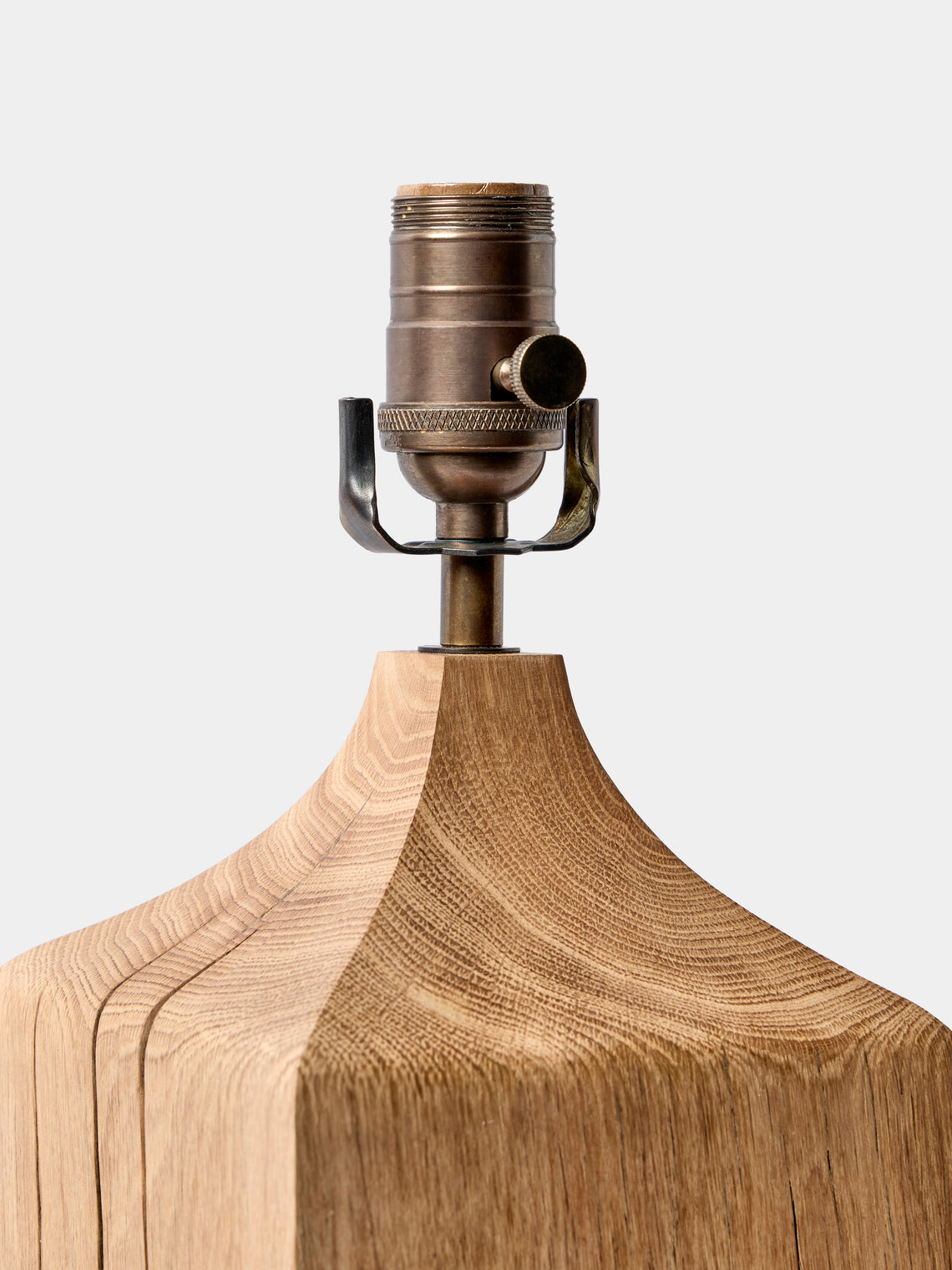 Jamie Gaunt Designs - No. 8 Block Natural Oak Table Lamp - Natural - ABASK