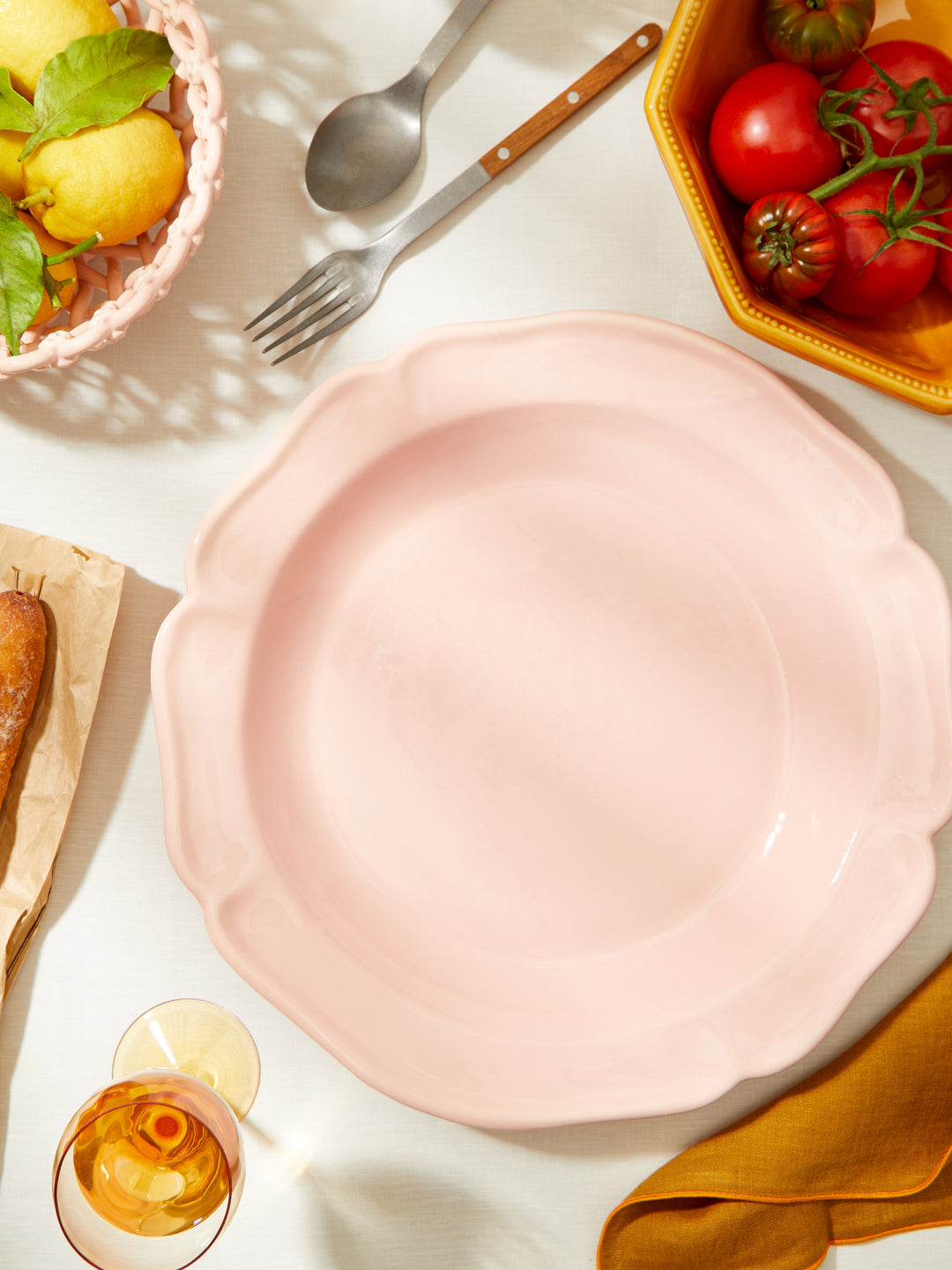 Maison Pichon Uzès Louis XV Campagne Hand-Glazed Ceramic Serving Plate