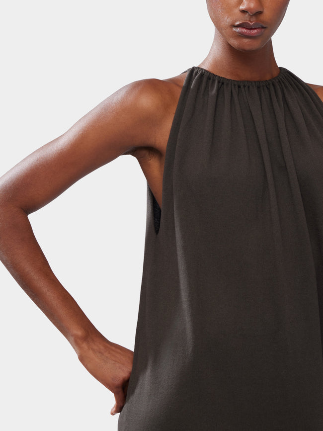 Drape Cotton and Cashmere Long Dress