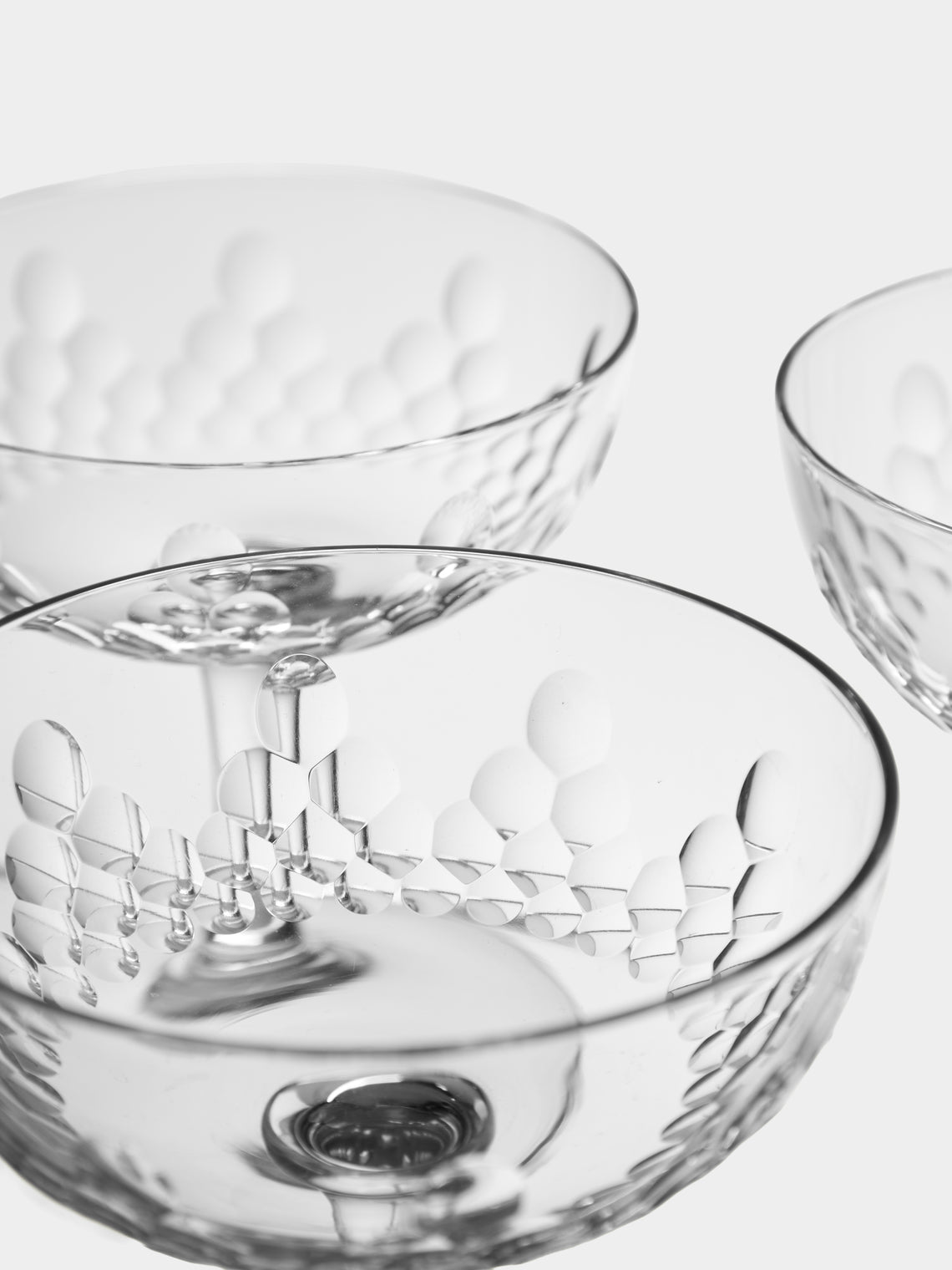 Antique and Vintage - 1920s Baccarat Crystal Champagne Coupes (Set of 12) - Clear - ABASK