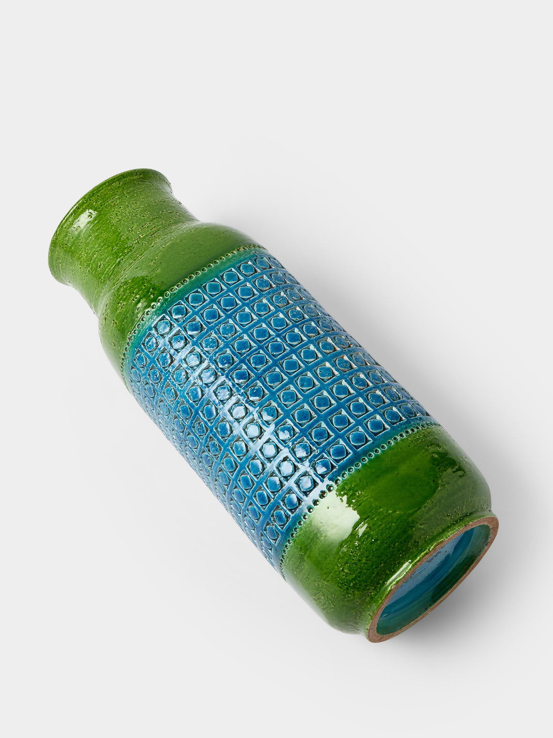 Antique and Vintage - 1970s Bitossi Ceramiche Rimini Blu Ceramic Jug - Green - ABASK