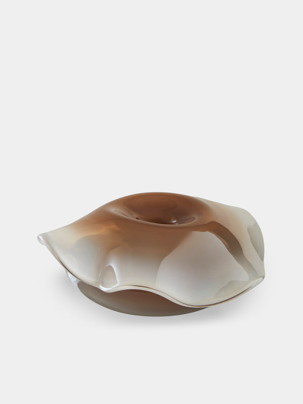 Oog Objects - 17 Hand-Blown Glass Vase (9in/23cm) - Brown - ABASK - 