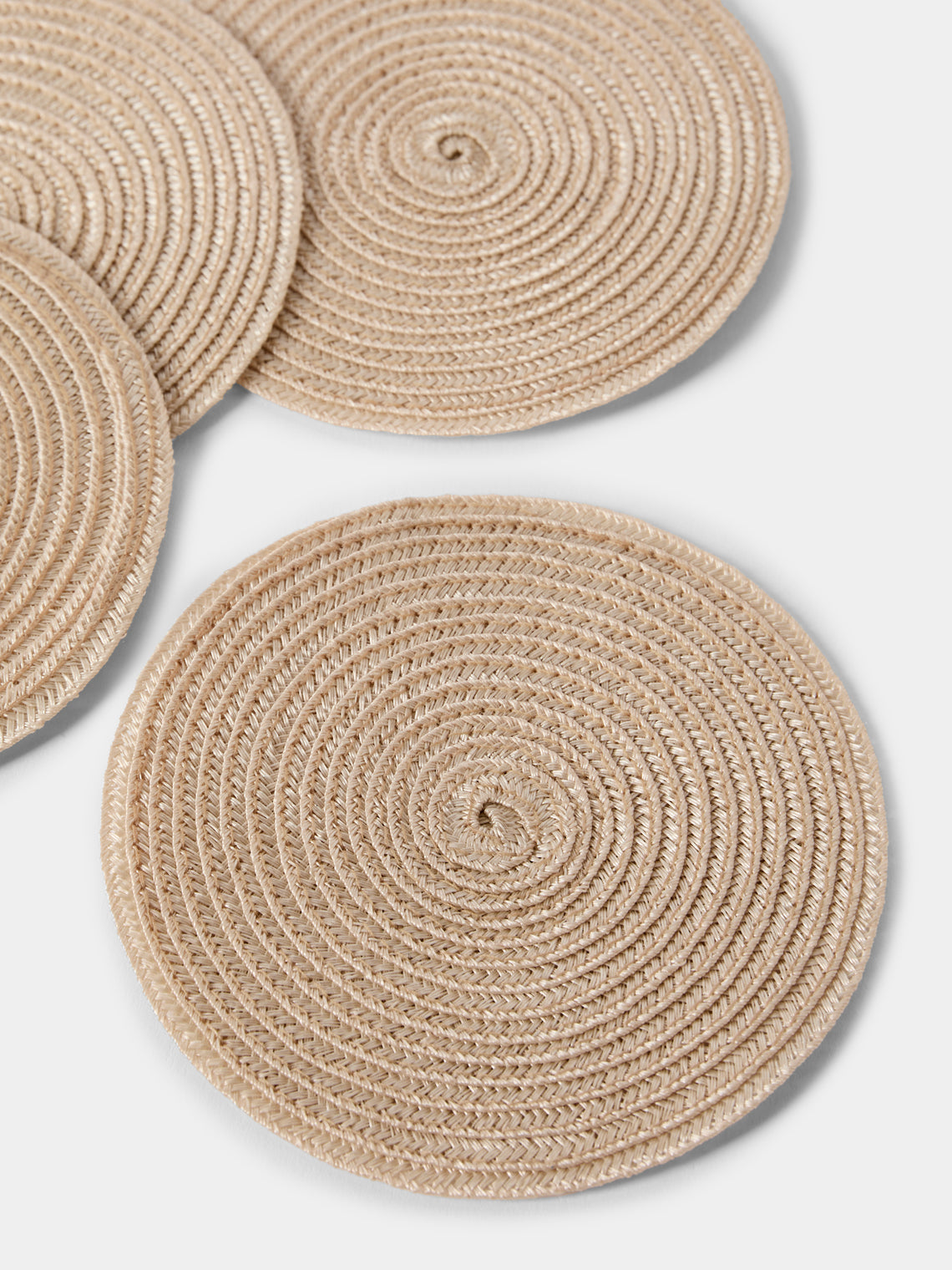 Pigment France - Trocadero TechStraw Coasters (Set of 4) - Natural - ABASK