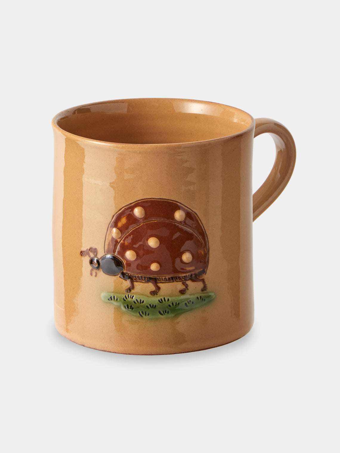 Poterie d’Évires - Animals Hand-Painted Ceramic Mugs (Set of 4) - Cream - ABASK