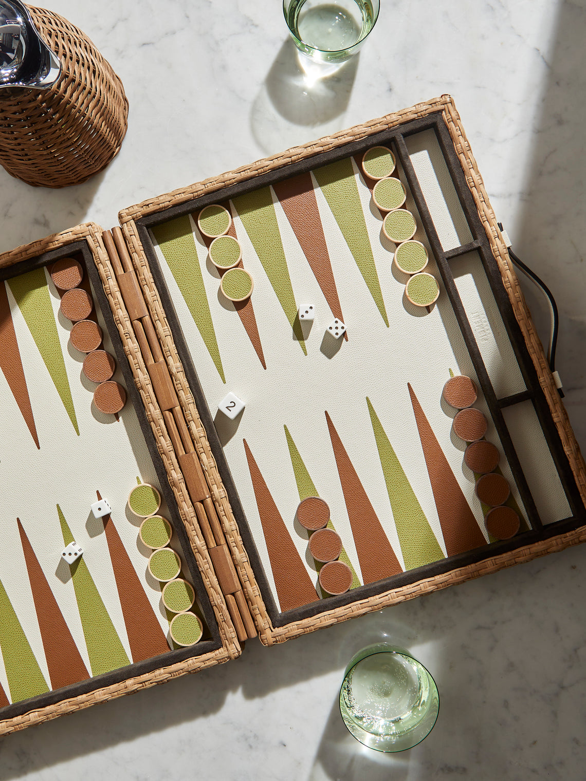 Pigment France - Monte-Carlo Rattan Backgammon Set - Multiple - ABASK