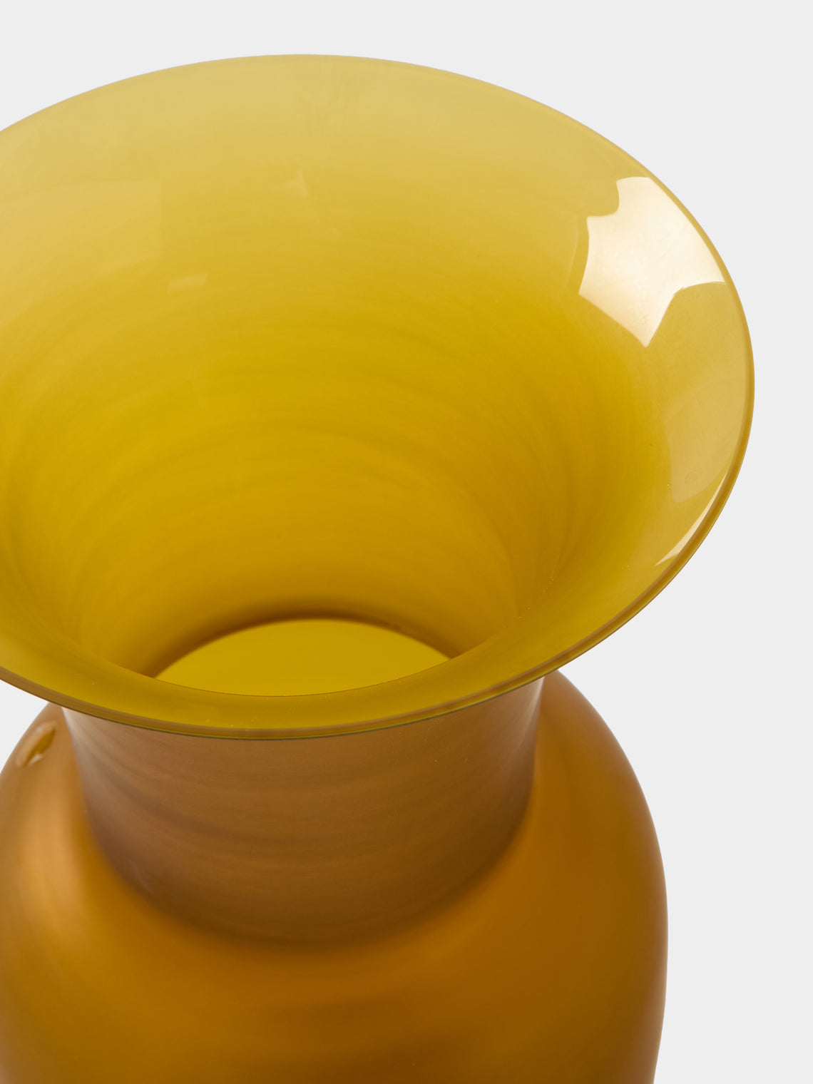 Venini - Satin Hand-Blown Murano Glass Vase (5in/12.5cm) - Yellow - ABASK