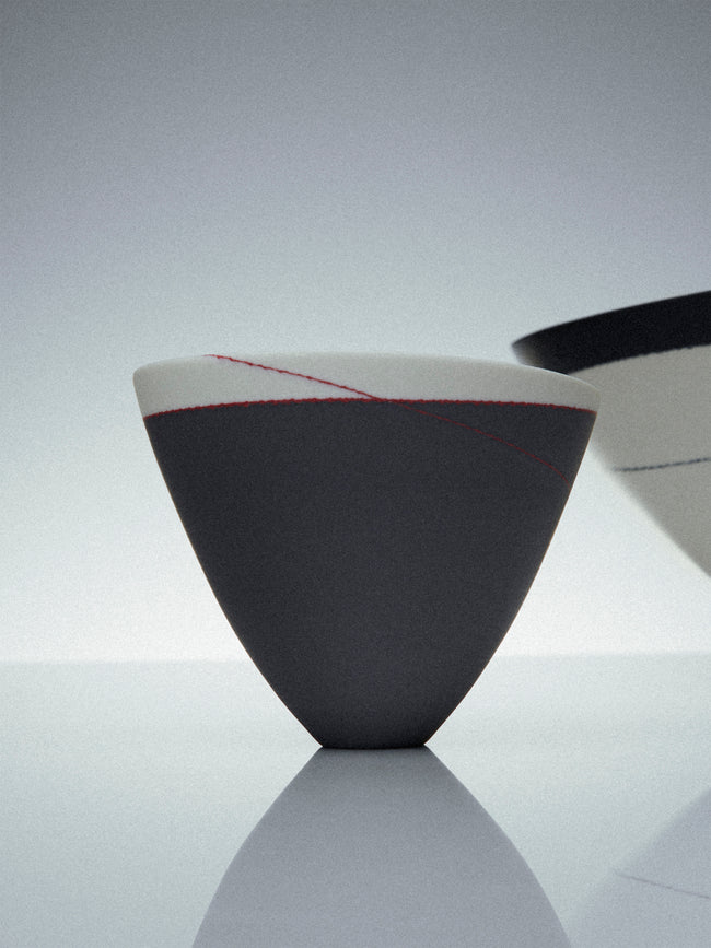 Paul James Ceramics - Fractured Reality Hand-Thrown Ceramic Bowl - Gray - ABASK