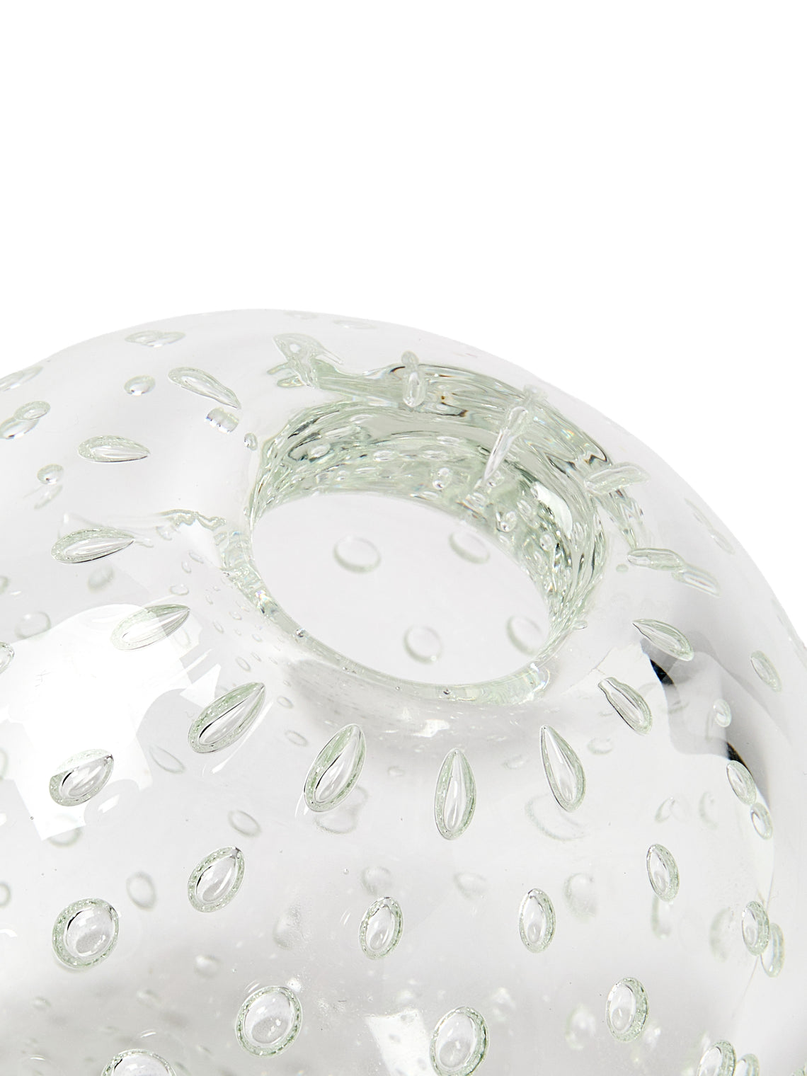 Yali Glass - Raindrop Hand-Blown Murano Glass Vase (4in/10cm) - Clear - ABASK