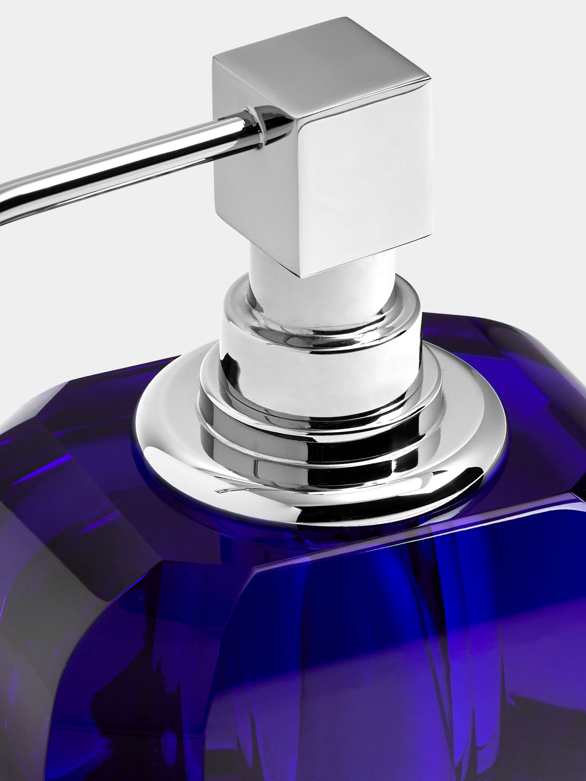 Decor Walther - Cut Crystal Soap Dispenser - Blue - ABASK