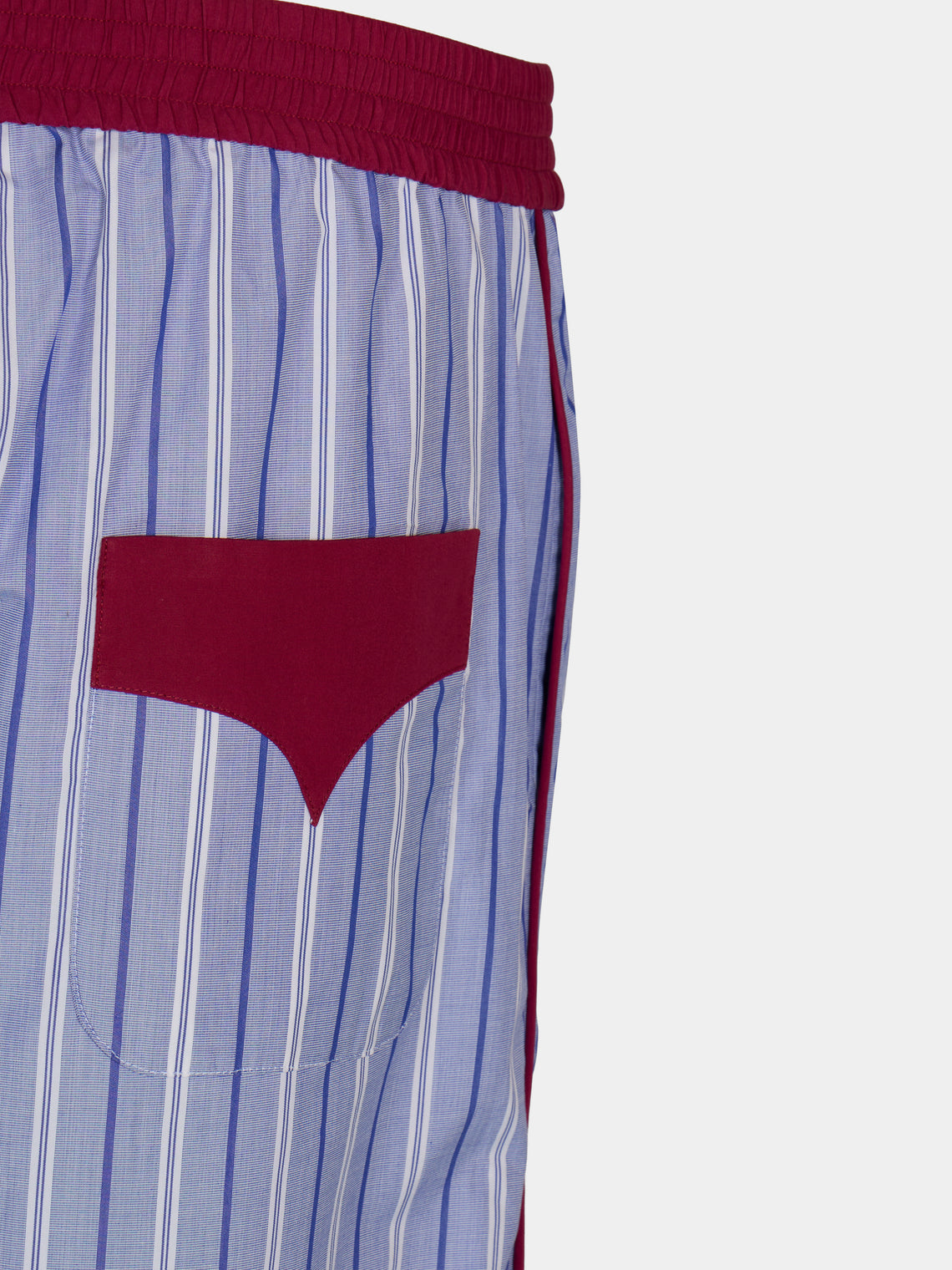 Sebline - Officer's Piccadilly Stripe Cotton Trousers | Size: M/L - Blue - ABASK