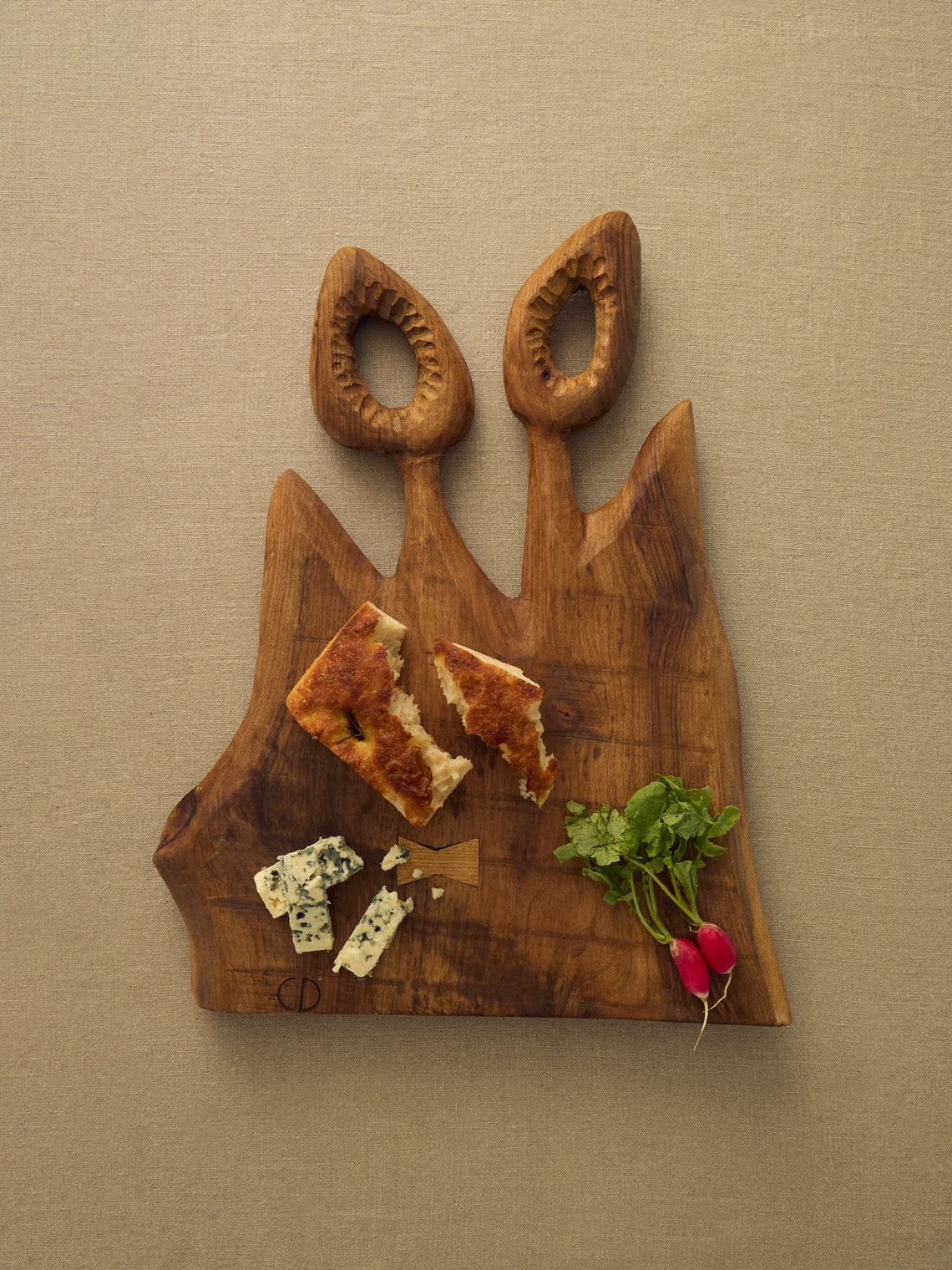 Eliot Daguet - Hand-Carved Walnut Serving Board - Brown - ABASK