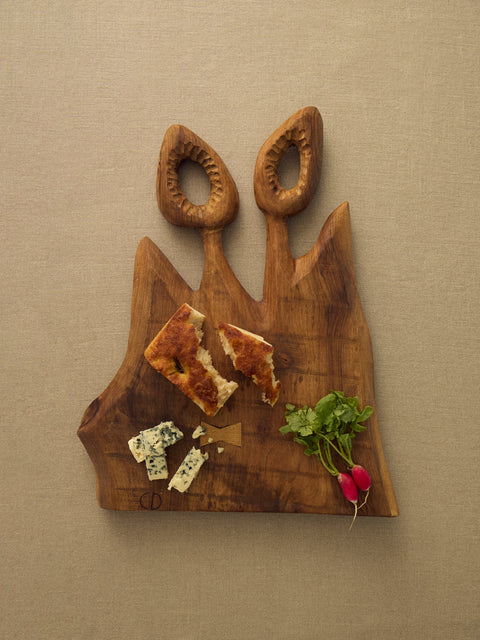 Eliot Daguet - Hand-Carved Walnut Serving Board - Brown - ABASK