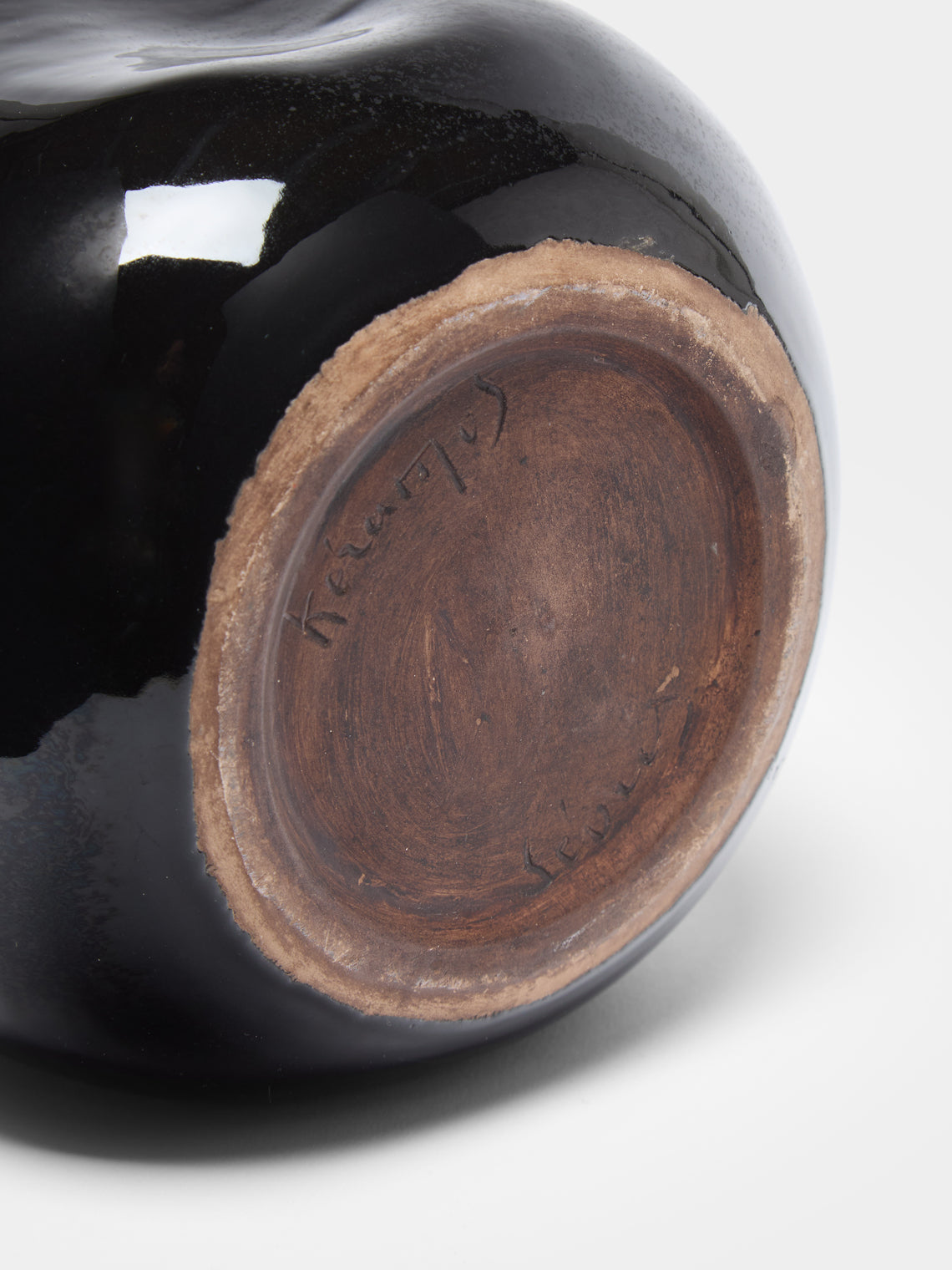 Vintage Montpellier - 1950s Atelier Kéramos Sèvres Ceramic Vase - Black - ABASK