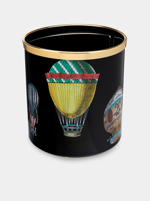 Fornasetti - Palloni Iron Wastepaper Bin - Black - ABASK - 