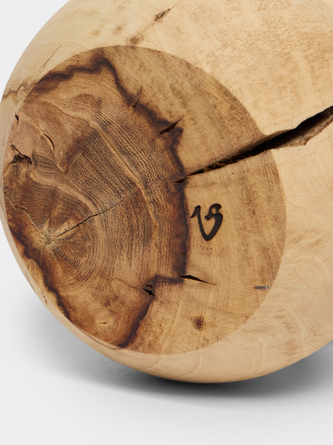 Thursday Furniture - Hand-Turned Fig Vase (9in/23cm) - Natural - ABASK