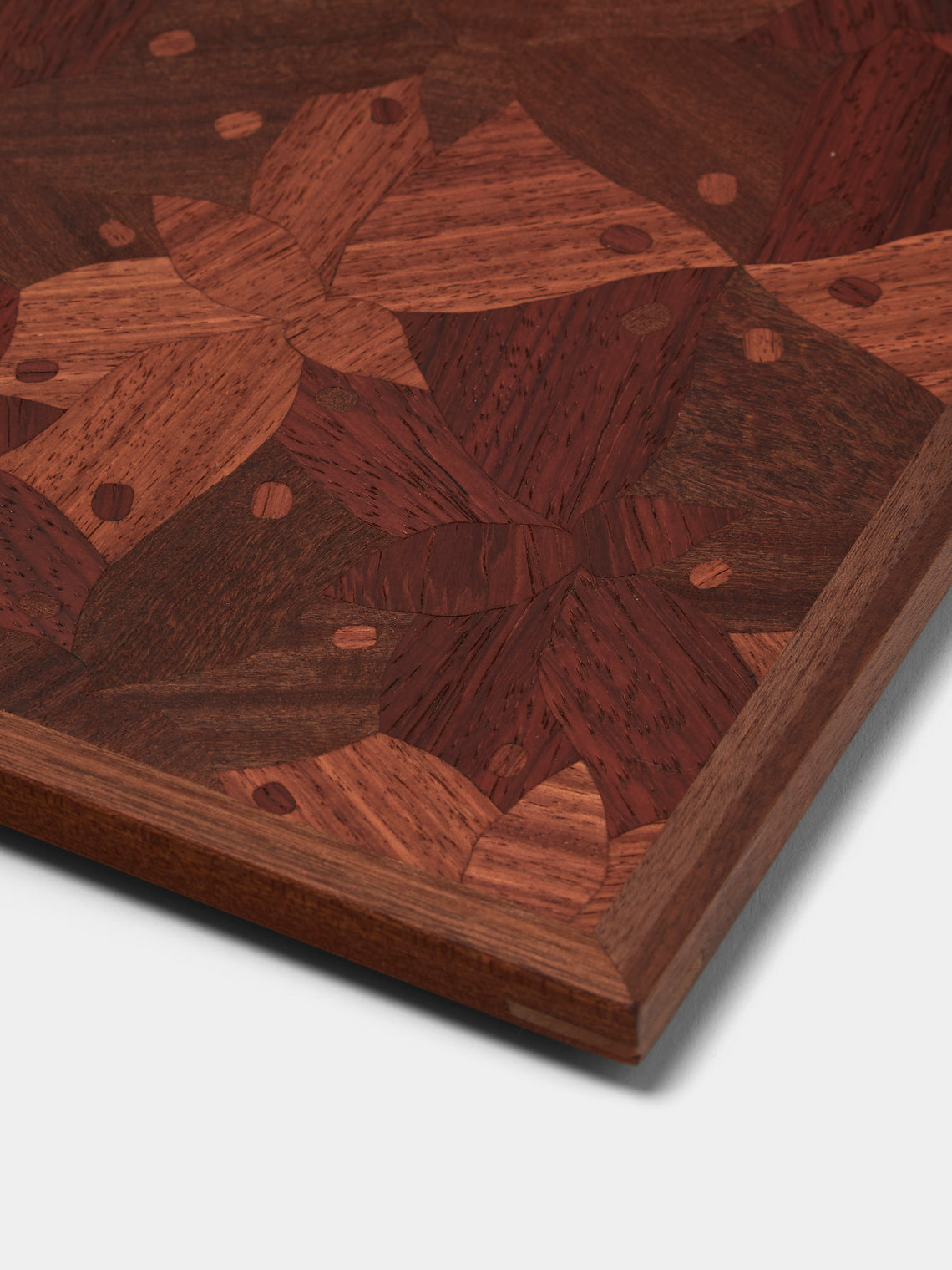 Mori Kougei - Poke Marquetry Wood Tray (14.5in/37.5cm) - Multiple - ABASK