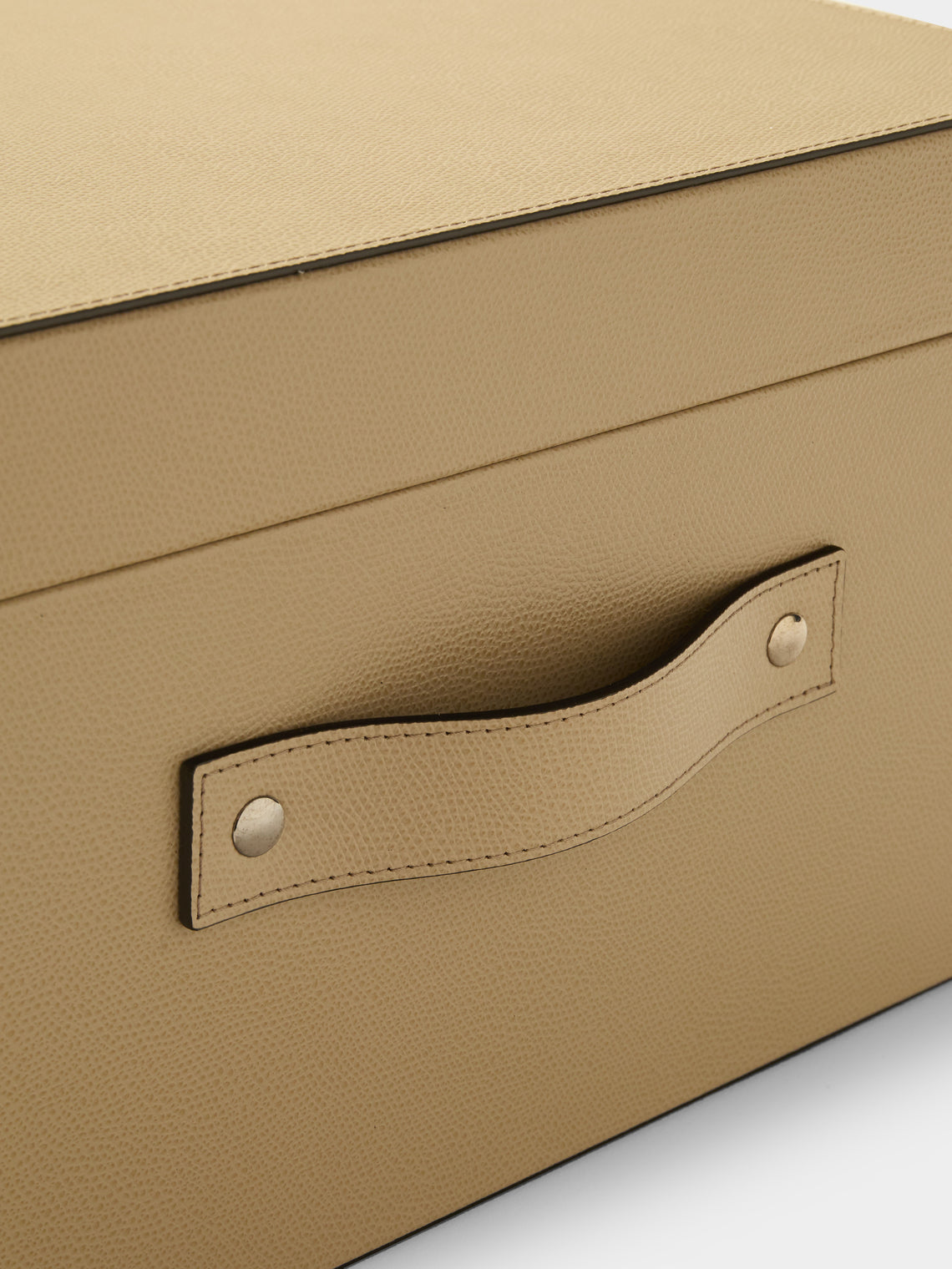 Pinetti - Avio Leather Large Storage Box - Taupe - ABASK