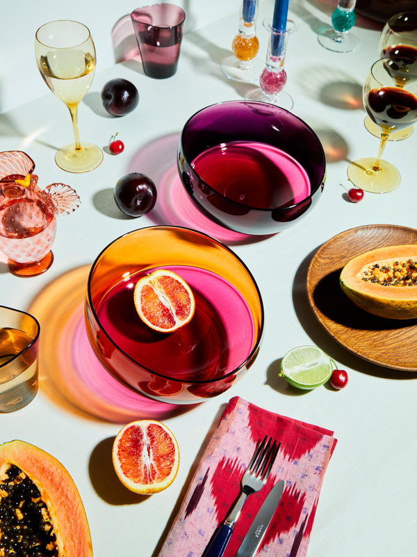 Stewart Hearn - Oval Encalmo Hand-Blown Glass Small Bowl -  - ABASK