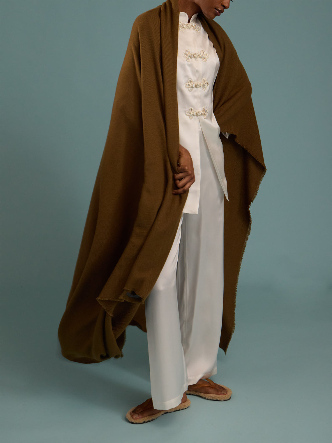 Loretta Caponi - Azalea Silk Pajama Set | Size: XS - White - ABASK