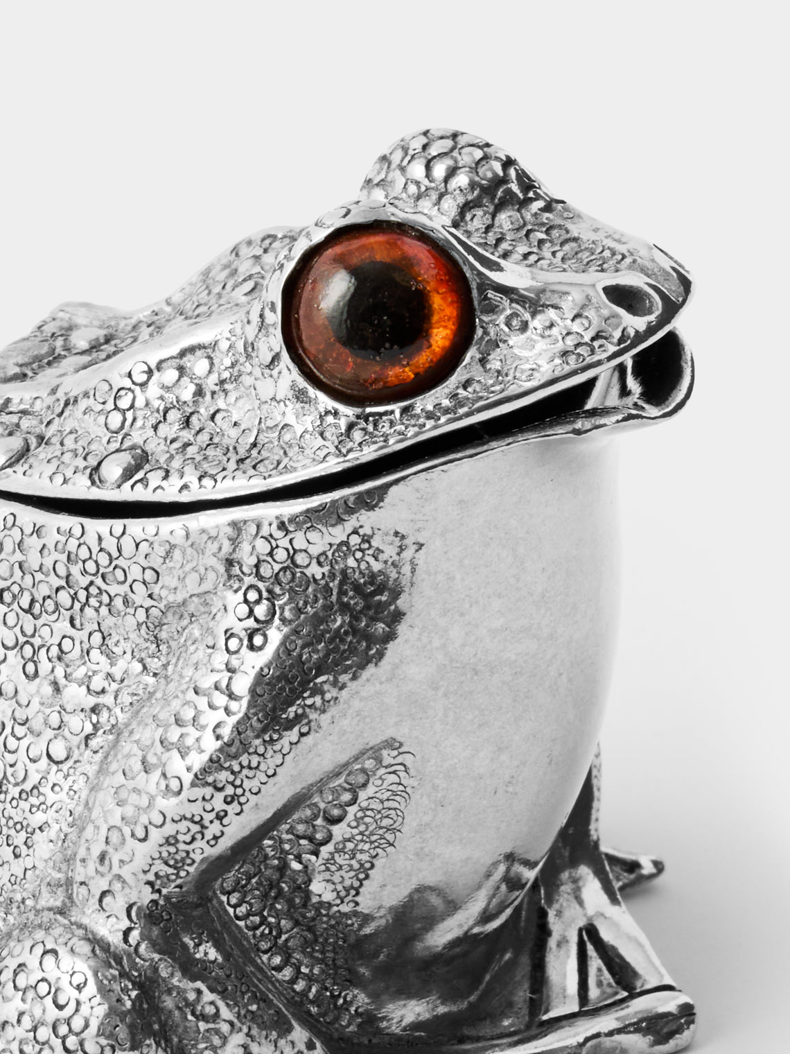 Au Bain Marie - Frog Pewter Mustard Jar - Silver - ABASK