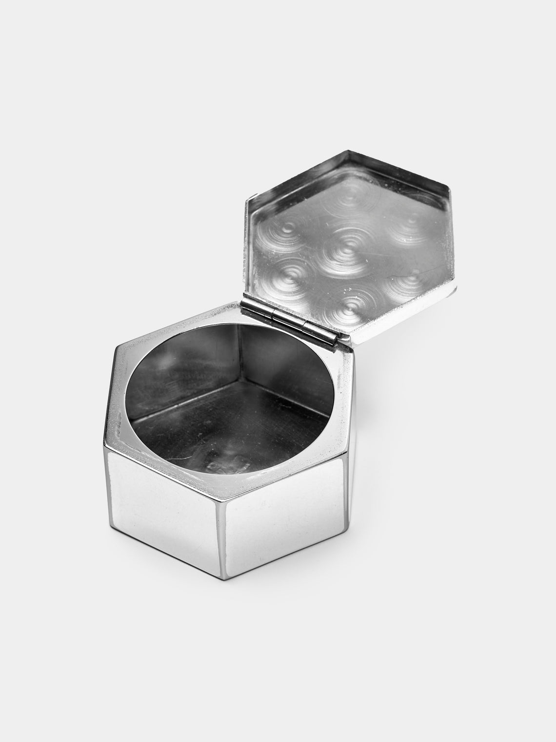 Antique and Vintage - 1980s Sterling Silver Octagonal Pill Box - Silver - ABASK