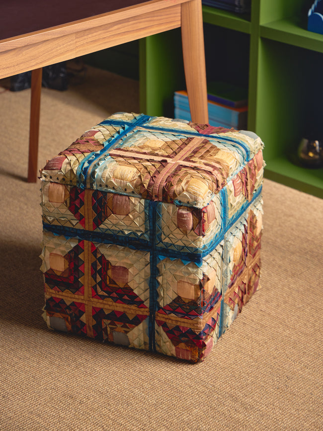 By Walid - 19th-Century Victorian Silk Storage Stool - Multiple - ABASK