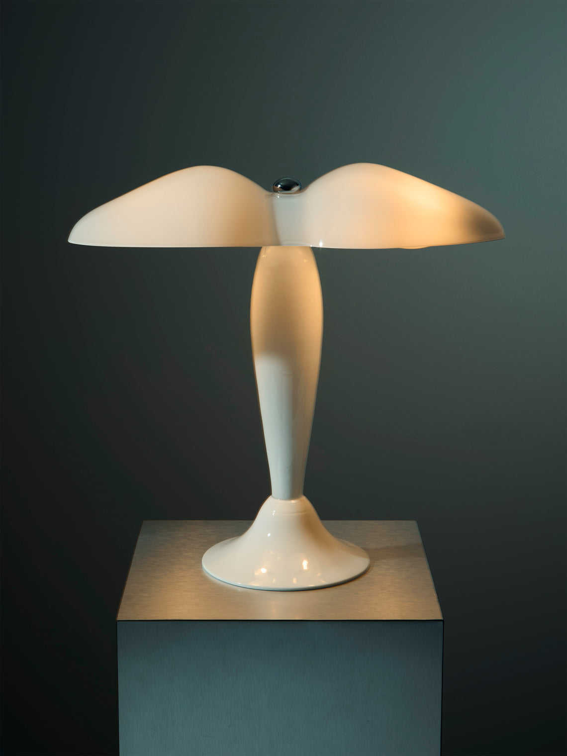 Carlo Moretti - Office Hand-Blown Murano Glass Table Lamp - White - ABASK