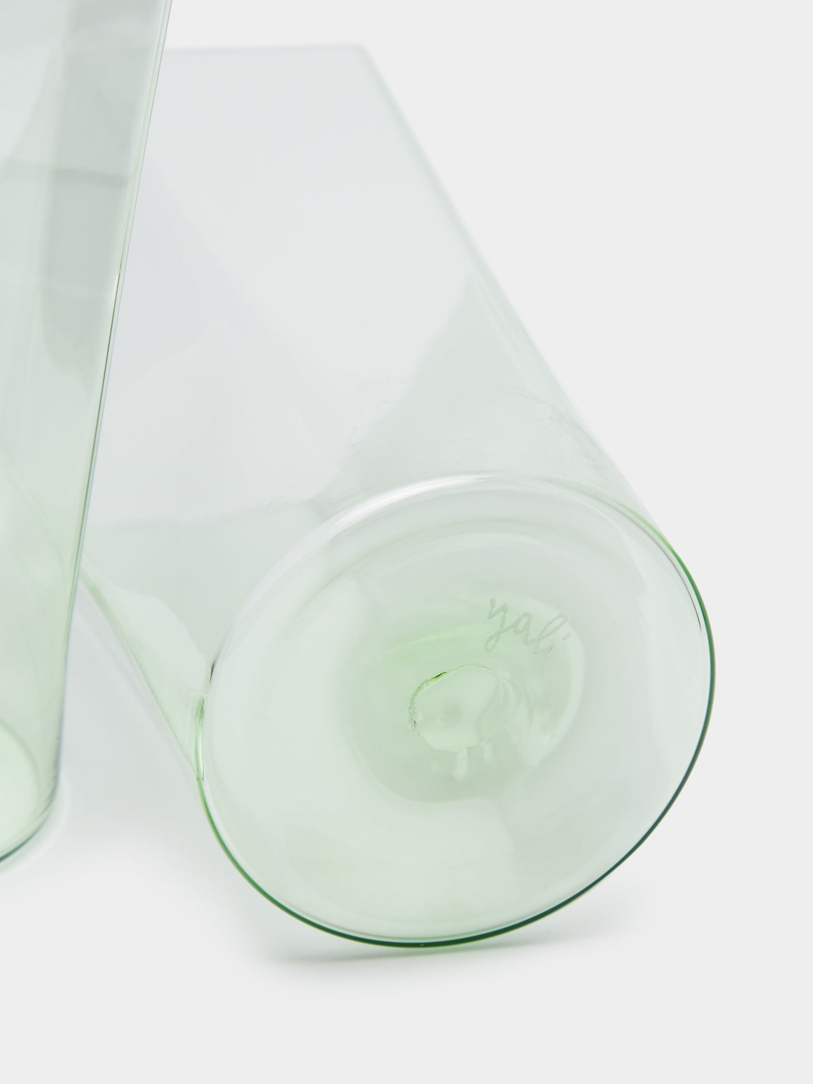 Yali Glass - Venexia Hand-Blown Murano Glass Small Tumblers (Set of 2) - Green - ABASK