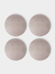 HestiaLiving - | Set of 4 | Prestige Faux Shagreen Placemats - Brown - ABASK - 