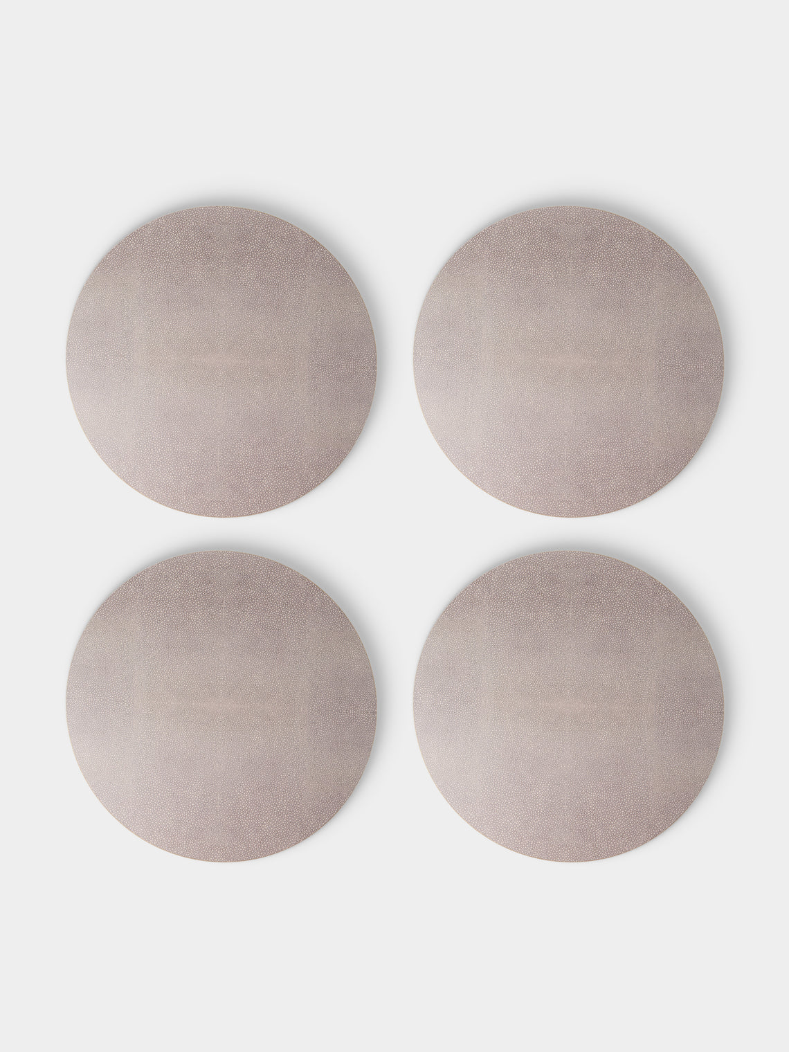 HestiaLiving - | Set of 4 | Prestige Faux Shagreen Placemats - Brown - ABASK - 