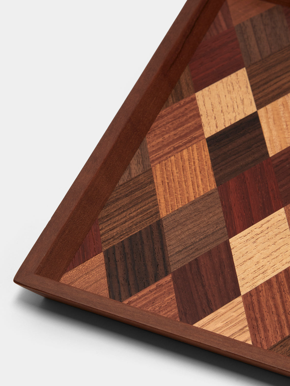 Mori Kougei - Poke Marquetry Wood Tray (15in/38.5cm) - Multiple - ABASK