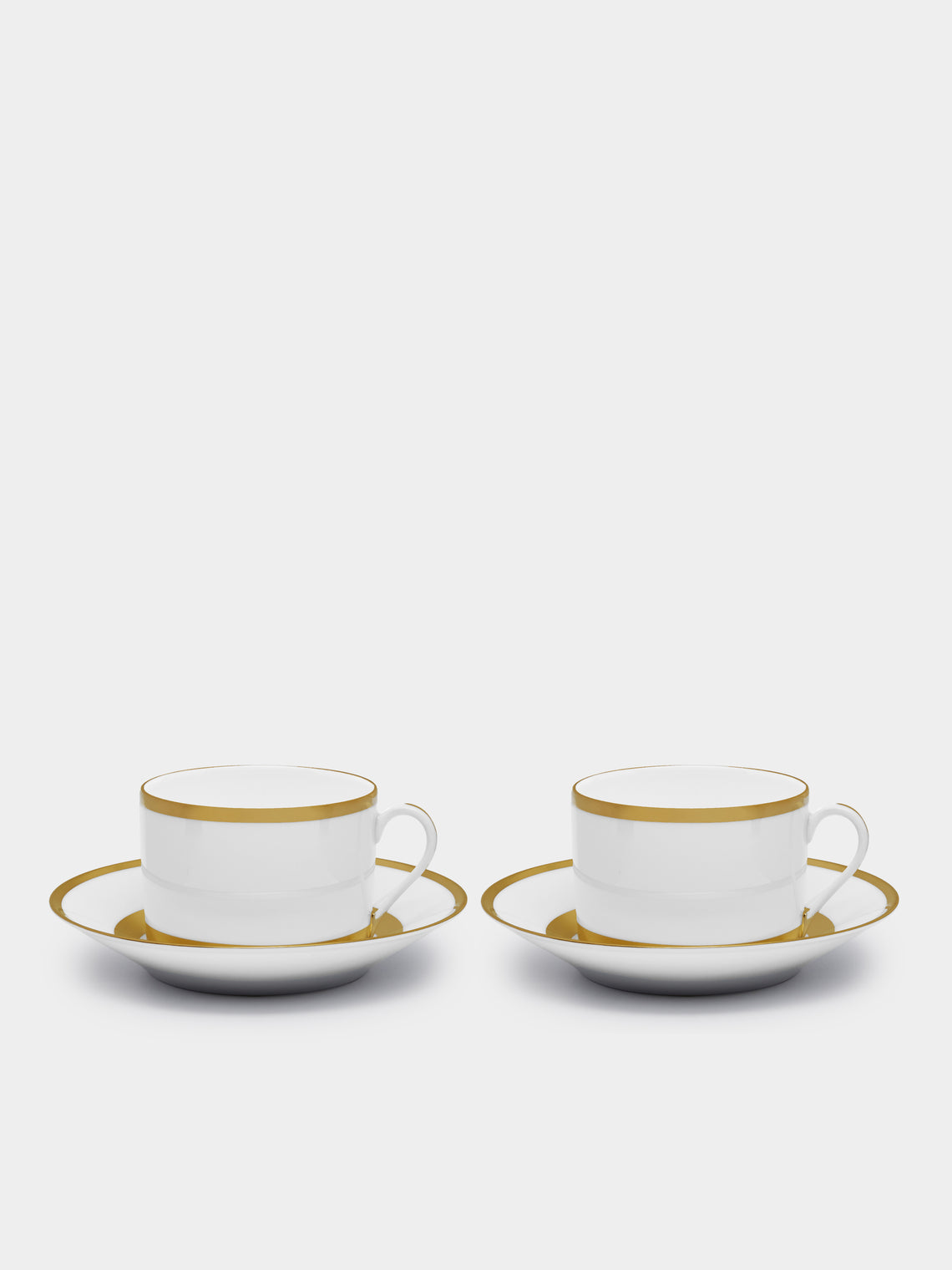 Robert Haviland & C. Parlon - William Porcelain Breakfast Cup and Saucer (Set of 2) - Gold - ABASK 