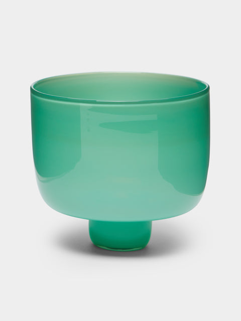 Pierrot Doremus - Hand-Blown Glass Ice Cream Bowls (Set of 4) - Green - ABASK - 