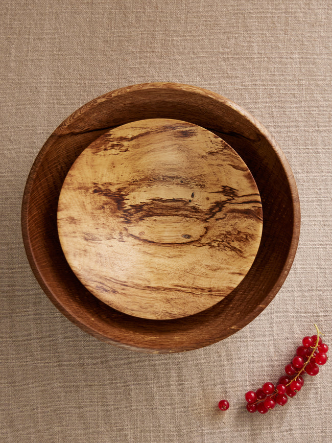 Thursday Furniture - Hand-Turned Black Persimmon Footed Bowl - Natural - ABASK