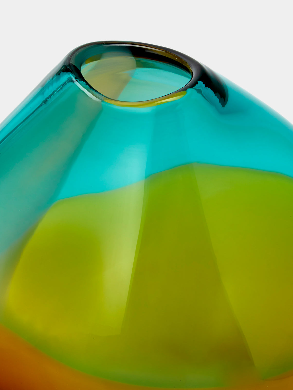 Michele Oberdieck - Ostfriesia Hand-Blown Glass Vase (8in/20cm) - Green - ABASK