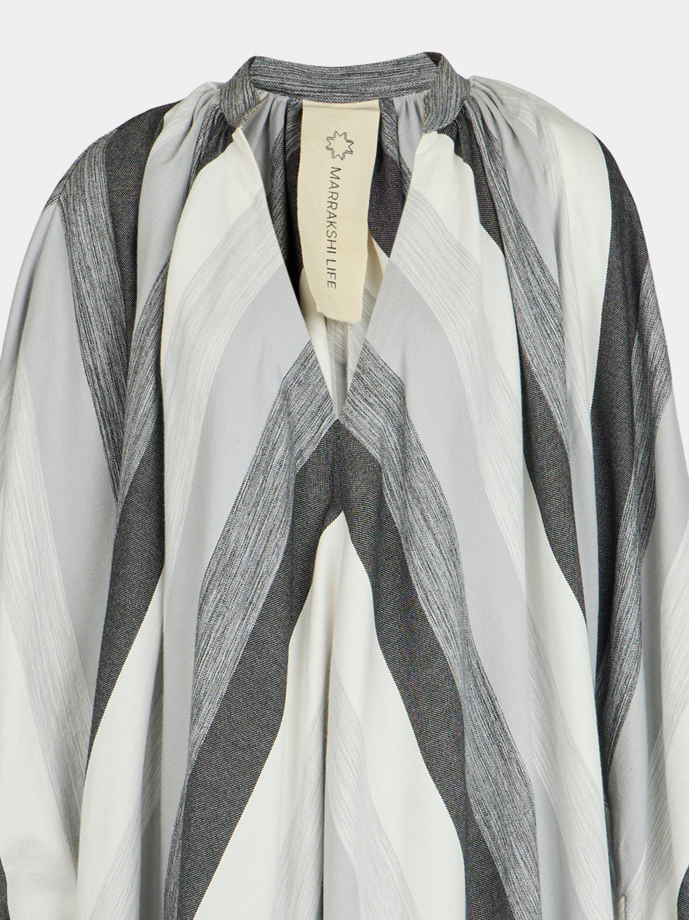 Marrakshi Life - The V-Neck Tourag Dress | Size: S - Gray - ABASK