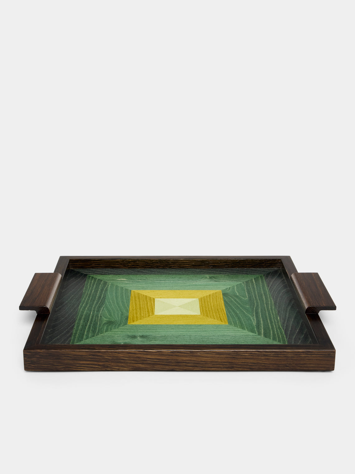 Kevin Stamper - Albers Wood Tray (19in/48cm) - Green - ABASK