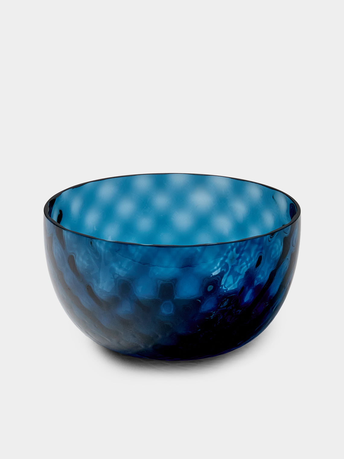 NasonMoretti - | Set of 6 | Idra Hand-Blown Murano Glass Dessert Bowls - Blue - ABASK