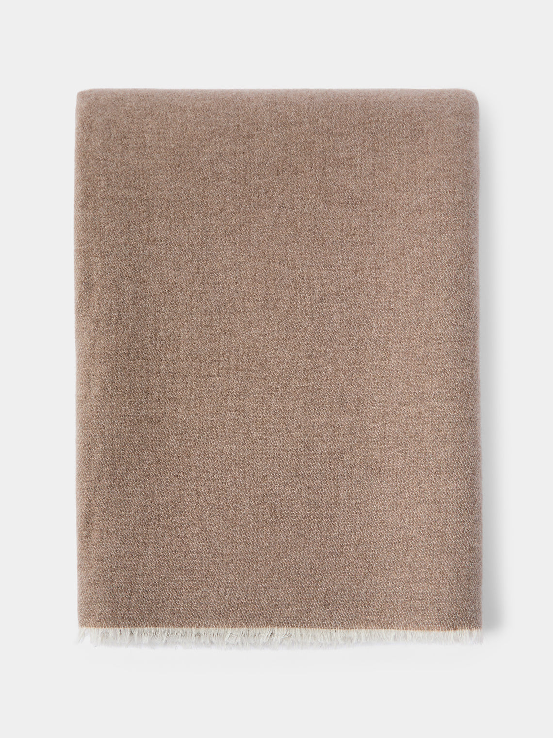Denis Colomb - Cashmere Reversible Throw (79in/2m) - Brown - ABASK