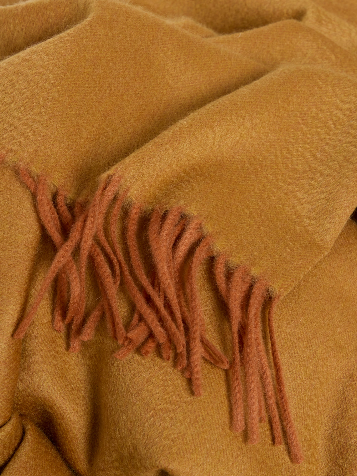 Begg x Co - Arran Cashmere Throw (72in/1.8m) - Orange - ABASK