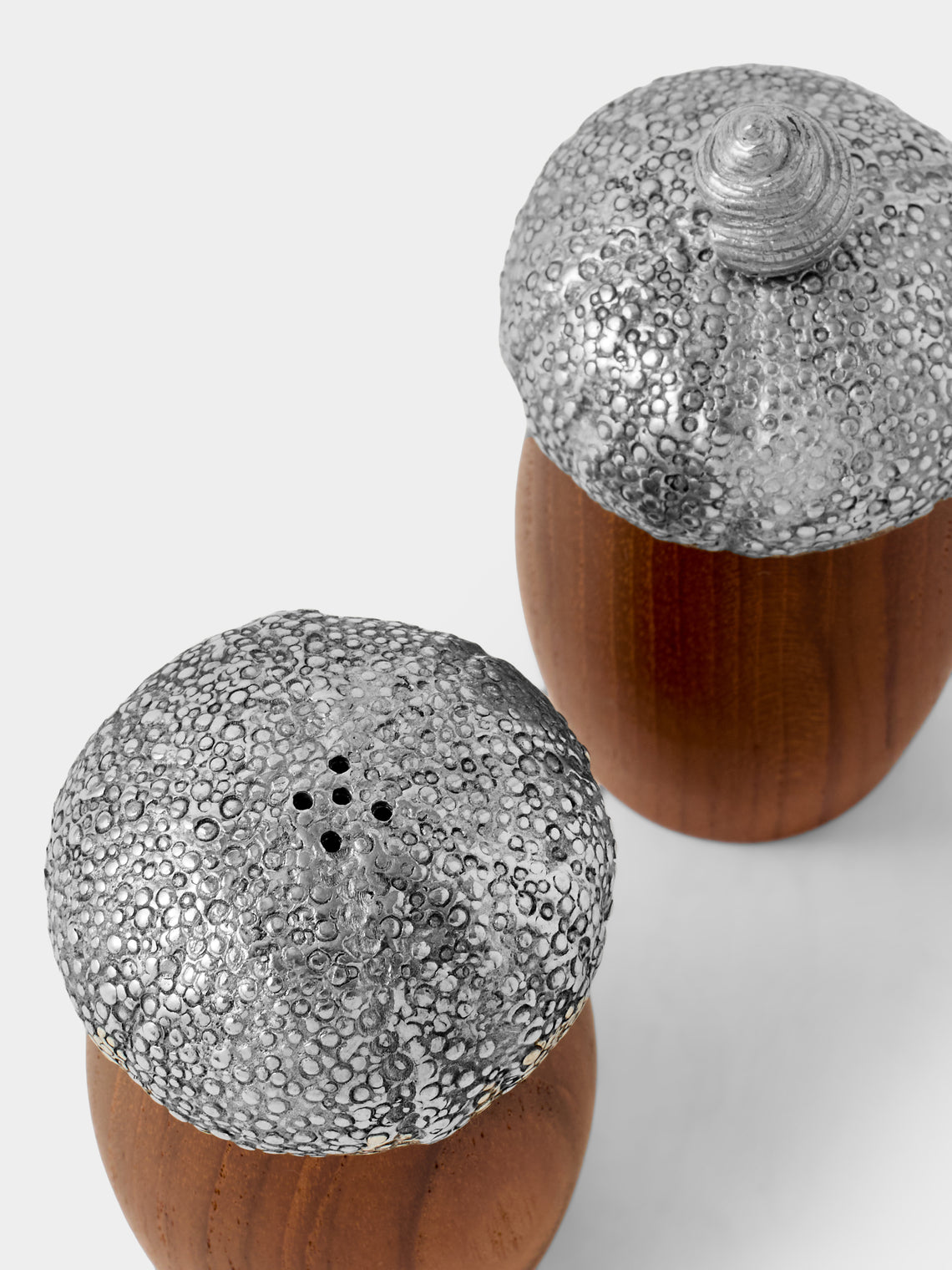 Au Bain Marie - | Set of 2 | Wood and Pewter Salt & Pepper Mills - Brown - ABASK