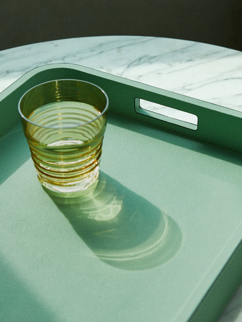 Giobagnara - Polo Leather Tray - Light green - ABASK