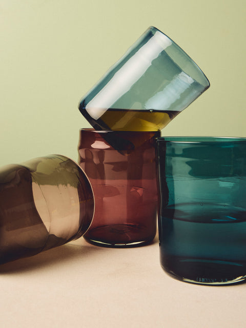 Michael Ruh Studio - Night Time Hand-Blown Glass Highballs (Set of 4) - Multiple - ABASK